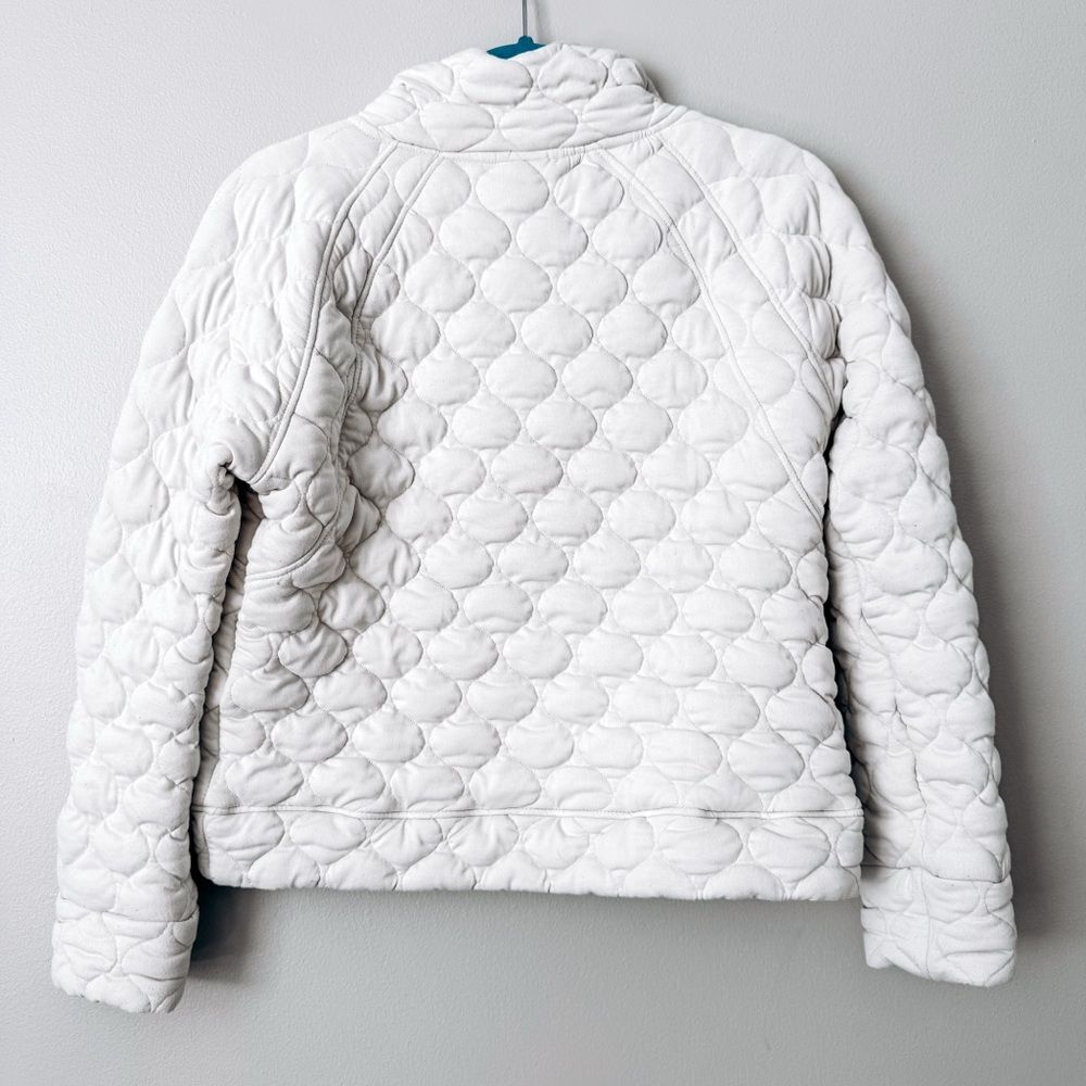 Outdoor Supply Company Quilted Quarter Zip Long Sleeve Cream Sweater Size Small - Picture 6 of 6